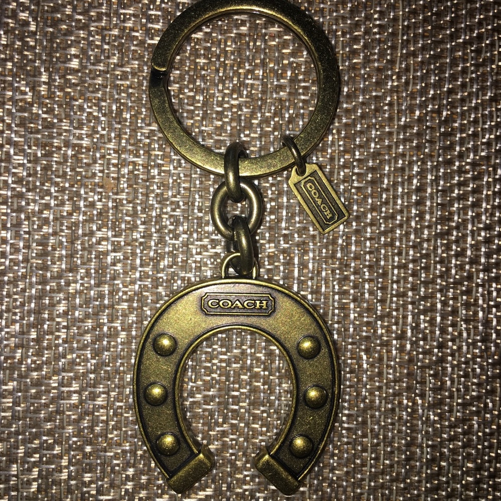 Authentic Coach brass horseshoe keyfob. Rare!